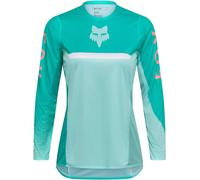 FOX Flexair Fracture Ladies Motocross Jersey, turquoise, size L for Women