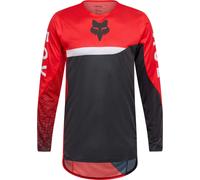 FOX Flexair Fracture Motocross Jersey, black/red/white, size S