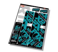 Fox Float-X2 Factory 2021 shock Decals - Turq- Licensed by Fox