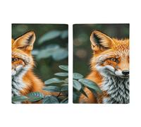 Fox Flower Leaf Tree Plant Passport Card Holder Travel Passport Covers Case Pu Passport Book Cover Passport Wallet Cover Case Passport Protective Cover Unisex Passport Protector, style, 20.3x13.8cm