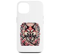 Fox Flower Pattern Floral Animal Aggro Fable Teeth Case for iPhone 13