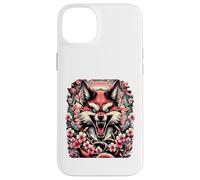 Fox Flower Pattern Floral Animal Aggro Fable Teeth Case for iPhone 14 Plus