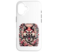 Fox Flower Pattern Floral Animal Aggro Fable Teeth Case for iPhone 16