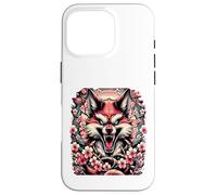 Fox Flower Pattern Floral Animal Aggro Fable Teeth Case for iPhone 16 Pro