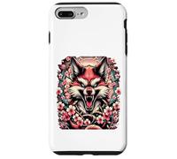 Fox Flower Pattern Floral Animal Aggro Fable Teeth Case for iPhone 7 Plus/8 Plus