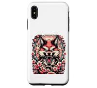 Fox Flower Pattern Floral Animal Aggro Fable Teeth Case for iPhone XS Max