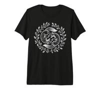 Fox Forest Floral Wildlife Nature Hiking Outdoor Camping Premium T-Shirt
