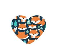 Fox Forest Happy Cut Pattern Car Air Fresheners 6 Pcs Heart Shape Hanging Aromatherapy Tablets Scented Fresheners For Bedroom Bathroom