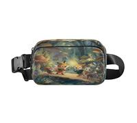 Fox forests Explorer Cute Cross Body Bag Belt Pack for small businessman Mini with Adjustable Strap for Cycling Hiking Gym mariconeras de cintura para hombre