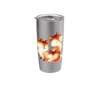 Fox, Foxes, Foxy, Forest Animal, Family, Red Fox, Cute Stainless Steel Insulated Tumbler