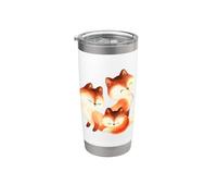 Fox, Foxes, Foxy, Forest Animal, Family, Red Fox, Cute Stainless Steel Insulated Tumbler