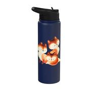 Fox, Foxes, Foxy, Forest Animal, Family, Red Fox, Cute Stainless Steel Insulated Water Bottle