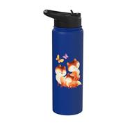 Fox, Foxes, Foxy, Forest Animal, Family, Red Fox, Cute Stainless Steel Insulated Water Bottle