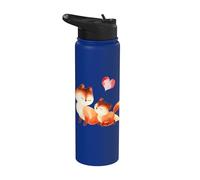 Fox, Foxes, Foxy, Forest Animal, Family, Red Fox, Cute Stainless Steel Insulated Water Bottle