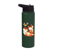 Fox, Foxes, Foxy, Forest Animal, Family, Red Fox, Cute Stainless Steel Insulated Water Bottle