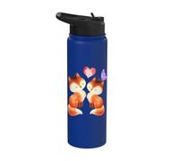 Fox, Foxes, Foxy, Forest Animals, Family, Cute Stainless Steel Insulated Water Bottle