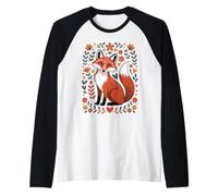 Fox Foxes Nature Garden Wildlife Gardening Raglan Baseball Tee