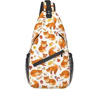 Fox Foxes Sling Backpack,Casual Crossbody Shoulder Backpack Sling Bag Chest Daypack for Men Women Sport Hiking Gym
