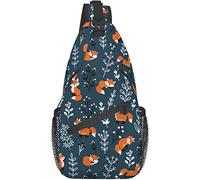 Fox Foxes Sling Backpack,Casual Crossbody Shoulder Backpack Sling Bag Chest Daypack for Men Women Sport Hiking Gym