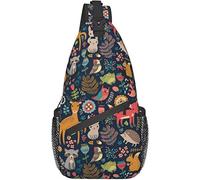 Fox Foxes Sling Backpack,Casual Crossbody Shoulder Backpack Sling Bag Chest Daypack for Men Women Sport Hiking Gym