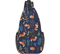 Fox Foxes Sling Backpack,Casual Crossbody Shoulder Backpack Sling Bag Chest Daypack for Men Women Sport Hiking Gym