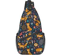 Fox Foxes Sling Backpack,Casual Crossbody Shoulder Backpack Sling Bag Chest Daypack for Men Women Sport Hiking Gym