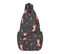 Fox Foxes Sling Bag Crossbody Backpack for Men Women, Durable Adjustable Gym Sport Travel Hiking Cycling Walking Daypack