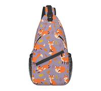Fox Foxes Sling Bag Crossbody Backpack for Men Women, Durable Adjustable Gym Sport Travel Hiking Cycling Walking Daypack