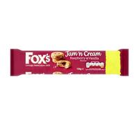 Fox Foxs Jam n Cream Raspberry and Vanilla Flavour, Pack of 12 x 150g