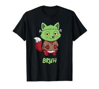 Fox Frankenstein Bruh Halloween Value Graphic T-Shirt, Men, Black, XL