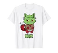Fox Frankenstein Bruh Halloween Value Graphic T-Shirt, Men, White, S