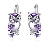 Fox/Frog/Deer/Owl/Sloth/Bunny Earrings 925 Sterling Silver Animal Earrings for Women Leverback Earrings Jewelry Gifts for Daughter Wife Girlfriend
