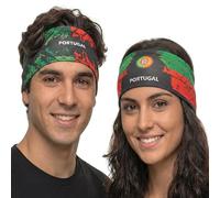 Fox & Fury World Reversible 2-in-1 Double Sided Flag Headband - 2026 Soccer Cup Sports Gear USA Mexico Germany Haiti & 25+ Teams - Non Slip Athletic Sweatband Gym Running Men Women (Portugal)