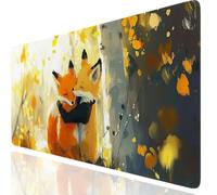 Fox Gaming Mouse Mat Yellow Mouse Pad Large 1000x400x3mm, Extended Waterproof Mousepad Smooth Cloth Surface Improved Precision And Speed, Desk Mat Non-Slip Rubber Base for Home Office Gaming GKuk-4299