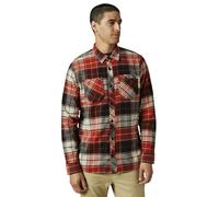 Fox Grainz Utility LS Flannel Shirt Red Clay