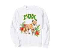 Fox Groovy Floral Fox Watercolor Boho Fox Sweatshirt