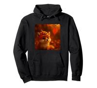 Fox Halloween Pumpkin Hat Cute Jack O’Lantern Pullover Hoodie