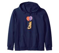 Fox hangs on Balloon Zip Hoodie
