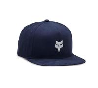 Fox Head Cap Adjustable Snapback Flat Peak Logo Navy Blue