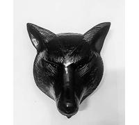 Fox Head Front Door Knocker Antique Black Cast Iron Animal