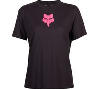 FOX Head Ladies T-Shirt, black/hotpink, size L