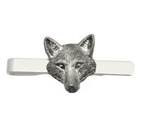 Fox Head Tie Slide Bar Nickle Plated Wedding Graduation Birthday Tie Clip Accessory Gift TC 141