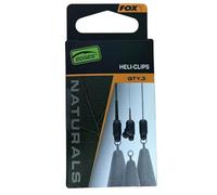 ＦＯＸ Fox Heli Clips Carp Fishing Terminal Tackle Kit, Patent Pending Helicopter Clip, Leadcore Compatible, 3 Complete Set Ups, Camo and Naturals Colours (Natural)