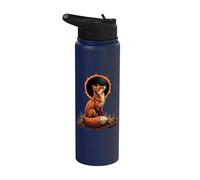 Fox Howling at the Moon Solar Eclipse Alpha Lunar Mountain Stainless Steel Insulated Water Bottle