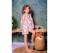 Fox In A Box Girl's Forest Friends Cotton Short Pyjama Set | Size: 5-6 Years Fox In A Box Multicolor 5-6 Years