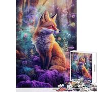 Fox in A Dreamy Forest 1000 Teenager Pieces Jigsaw Puzzle Birthday Gifts Suitable for Couples DIY Toys Suitable for People Aged 14 And Above size 50x75cm