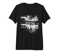 Fox in A Hat Rainy Window Black and Premium T-Shirt