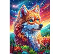 Fox in A Magical Forest at Sunset 1000 Piece Jigsaw Puzzle Pack Scenery Science Fiction Teens Beginners Cognitive Development Puzzle Fans Group Play High-grade Rigid Cardboard 1000 P