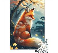 Fox in A Mystical Forest Adult Jigsaw Puzzle, 1000 Pieces, 70x50cm/1000pcs; Low-dust White Cardboard Pieces; for An Enjoyable Break at The Table