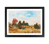 Fox In Autumn By Bruno Liljefors Classic Painting Framed Print | A2 Black Framed Wall Art | Ready to Hang | Classic Animal Picture | Living Room Bedroom Lounge Office